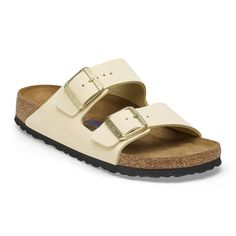 Arizona Soft Footbed Nubuck Leather Ecru | BIRKENSTOCK Classic Leather Footbed Sandals, Beige Double Strap Footbed Sandals With Cushioned Footbed, Beige Double Strap Cushioned Footbed Sandals, Beige Double Strap Sandals With Cushioned Footbed, Classic Open Toe Sandals, Classic Slides With Cushioned Footbed, Classic Sandals With Leather Footbed And Round Toe, Beige Double Strap Sandals With Buckle Closure, Classic Leather Slides With Single Toe Strap