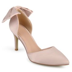 These Journee Collection Tanzi pumps highlight a trendy two-piece style complete with a charming bow accent and a sleek pointed toe.Click this FOOTWEAR GUIDE to find the perfect fit and more!SHOE FEATURESTwo-piece stylingBack bow detailSHOE CONSTRUCTIONManmade materialsSHOE DETAILSPointed toeSlip-onPadded footbed Size: 6. Color: Light Pink. Gender: female. Age Group: kids. Pattern: Solid. Material: Synthetic. Wedding Shoes Rose, Special Occasion Shoes, Bow Pumps, Kids Pattern, Occasion Shoes, Satin Pumps, Large Bow, Pointed Toe Heels, Shoes Heels Pumps