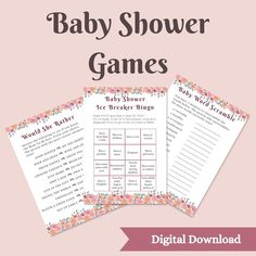 baby shower games with flowers on them