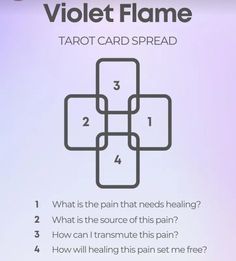 an image of a card game with the words violett flame on it's side