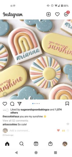 some cookies that are on top of each other with the words instagramm above them