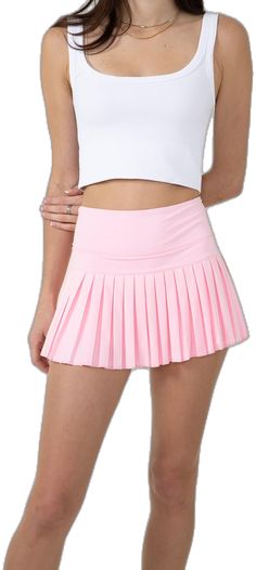 Mini Tennis Skirt, Light Pink Skirt, Preppy Kids, Cheer Practice, Tennis Outfit Women, Tennis Outfit, Kids Light, Pleated Tennis Skirt, Cute Preppy Outfits