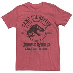 Let your sense of style run wild with this men's Jurassic World tee. Let your sense of style run wild with this men's Jurassic World tee. Crewneck Short sleevesFABRIC & CARE Cotton, polyester Machine wash Imported Size: XXL. Color: Red. Gender: male. Age Group: adult. Pattern: Graphic. Material: Cotton Blend. Jurassic Park Shirts For Universal, Jurassic Park Shirt Ideas, Red Short Sleeve T-shirt For Outdoor, Casual Red T-shirt For Outdoor Activities, Red Short Sleeve T-shirt For Outdoors, Camp Cretaceous Birthday Party, Red Tops With Graphic Print For Outdoor, Red Graphic Print Top For Outdoor, Camp Cretaceous Party