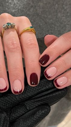 Get inspired by 40 trendy cherry wine nails that will be your go-to this season. From stunning Wine Nails and Cherry Nails to bold Red Acrylic Nails, find the perfect look with Cherry Wine Nails. Whether you love casual nails or want to go all out with Dark Red Nails, these designs will elevate your style. Discover shades like Red Nail Varnish and Short Nail Burgundy, with Oval Nails Maroon and Dark Red Oval Nails. Perfect for fans of short burgundy nails and Manikur Kuku. Trendy Classy Nails, Burgundy Nail Designs, Red Gel Nails