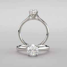 Amelia Ring- White Sapphire Prong Set Cathedral Style Solitaire Engagement Ring - Nodeform Solitaire Engagement Ring Cathedral, Solitaire Engagement Ring Settings, Cathedral Engagement Rings, Engagement Ring Mountings, Lab Report, Round Engagement Ring, Solitaire Rings, Round Engagement Rings