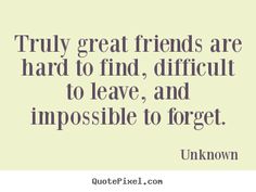 the quote truly great friends are hard to find, difficult to leave, and impossible to forget