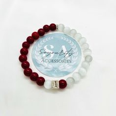 Kappa Frat charm bracelet with line position charm. Display your fraternity's colors brightly and beautifully with this hand stung, bead charm bracelet. A perfect, affordable gift for new members or as a gift for your favorite nupe on his Founder's Day, crossing anniversary, birthday or just because! The bracelet is constructed on super stretchy, yet durable elastic string that rests comfortably on wrists without irritation. -------Message me about bulk orders and discounts------- Gift Stretch Bracelet With Round Beads And Extender, Trendy Charm Bracelet With 8mm Beads For Gift, Trendy Charm Bracelet With 8mm Beads As Gift, Gift Charm Bracelet With Round Beads And Extender, Casual Red Charm Bracelet Gift, Hypoallergenic Round Beads Wristband Gift, Charm Display, Founders Day, Bead Charm Bracelet