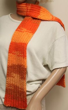 Orange Hand Knit Scarf - nw-camo Handmade Scarfs Ideas, Casual Acrylic Soft Knit Pattern, Casual Acrylic Crochet Knitting Pattern, Casual Fitted Chunky Knit Pattern, Casual Warm Acrylic Yarn Knitting Pattern, Casual Acrylic Yarn Knitting Pattern, Casual Fitted Hand Knitted Pattern, Casual Chunky Knit Knitting Pattern One Size, Casual One Size Chunky Knit Pattern