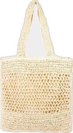 Summer Beige Crochet Bag Made Of Yarn, Chic Natural Woven Crochet Bag, Chic Natural Crochet Bag With Open Weave, Chic Crochet Bag With Open Weave, Chic Cream Crochet Straw Bag, Chic Natural Color Crochet Jute Bag, Trendy Natural Color Straw Crochet Bag, Trendy Natural Straw Crochet Bag, White Casual Jute Crochet Bag