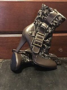 Medieval Shoes Women, Gothic High-top Leather Mid-calf Boots, Knee High Boots Steampunk, Gothic Leather Mid-calf Platform Boots, Demonia Boots Tragic Beautiful, Demonia Damned 318, Medieval Shoes, Steampunk Boots, Art Shoes