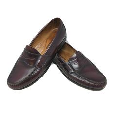 Johnston & Murphy Men's 8.5M Penny Loafer Shoes Mahogany Style 15-1093 Brazil Fair condition. The leather on these are in wonderful shape but the soles need replaced or repaired. The heel is worn in spots and the sole has a hole. How we rate condition: Fair: Used. Functional. Multiple flaws or defects. Policies  *Everything that comes with the item will be in the picture. If its not shown or specifically stated, its not included.  *Colors vary across monitors and may appear a different color on Vintage Moc Toe Semi-formal Loafers, Vintage Moc Toe Loafers For Semi-formal Occasions, Vintage Semi-formal Moc Toe Loafers, Vintage Slip-on Dress Shoes For Semi-formal Occasions, Vintage Moccasins With Rubber Sole For Formal Occasions, Vintage Formal Moccasins With Moc Toe, Vintage Slip-on Loafers For Business Casual, Johnston Murphy, Penny Loafer