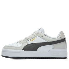 PUMA Ca Pro 'Gray White Green' 386083-04 (SNKR/Skate/Unisex/Low Top/Wear-resistant/Shock-absorbing) Puma Ca Pro, Skate Shoes, Stylish Sneakers, Shoe Collection, Low Top, Perfect Pair, Sneakers, Grey, Green