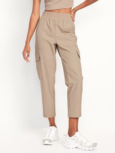 High-Waisted SleekTech Cargo Ankle Pants | Old Navy Ankle Pants, Wicks, Comfy Outfits, Toddler Boys, Old Navy, Elastic Waist, Active Wear, High Waisted, Elastic