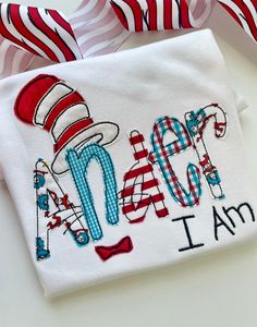 School Shirt for boys - personalized I am - Darling Little Bow Shop Bold Fabrics, Dr. Seuss Shirts, Dr Seuss Shirts, Best Boyfriend Gifts, Shirt For Boys, Bow Shop, Learning Tools, School Shirts, Dr Seuss