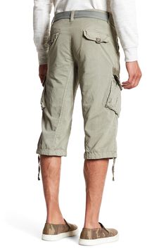 Style an on-trend look in cargo shorts crafted from breathable cotton for comfort during casual outings. 18" inseam; 10" front rise (size 32) Zip fly with button closure 100% cotton Machine wash, tumble dry
 Imported Model stats: 6'1" height, 32" waist. Model is wearing size 32. Leaf Green, Laid Back Style, X Ray, Waist Belt, Cargo Shorts, Nordstrom Rack, Mens Short, Nordstrom, How To Wear