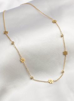 "Best-quality gold plated stainless steel swarovski detailed flower necklace, floral necklace, swarovski flower, swarovski flower jewelry ✨ Stop worrying about your jewelry being tarnished, discolored, rusted, or scratched with 316L stainless steel.  ✨ The necklace is entirely made of 316L high-quality stainless steel, which makes it more durable in harsh conditions (swimming, showering, and chemical contact). ✨ 316L steel is naturally anti-allergenic, so it won't cause any allergy. ✨ The stainless steel mark is sealed as s-steel on the necklace. ✨ 316L is better than silver and feels like gold; therefore will make a perfect gift for you and your loved ones. ✨ 100% satisfaction guarantee; Return it within 14 days if you feel unsatisfied. ✨ Please don't hesitate to get in touch with me with Elegant Stainless Steel Flower Pendant Jewelry, Elegant Stainless Steel Flower Pendant Necklace, Delicate Flower-shaped Cubic Zirconia Necklace, Gold-plated Flower Necklace With Clavicle Chain, Gold-plated Clavicle Flower Necklace, Gold Plated Flower Necklace With Clavicle Chain, Gold Flower-shaped Cubic Zirconia Necklaces, Delicate Cubic Zirconia Necklace With Flower Charm, Gold Flower-shaped Necklace With Cubic Zirconia