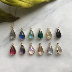 Teardrop Crystal Necklace, bridesmaid necklace, Birthday Gift, Valentines Gift, Stocking Stuffer Delicate Teardrop Drop Necklace For Party, Bridal Party Jewelry, Necklace Minimalist, Bridesmaid Necklace, Party Jewelry, Valentines Gift, Bridesmaids Gifts, Wedding Necklace, Jewelry Bags