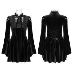 Gothic daily dress– Punkravestore Lace Gothic Dress, Dresses With Bow, Goth Tops, Kardashian Outfit, Punk Rave, Velvet Blouses, Black Velvet Dress, Fringe Dress, Gothic Dress