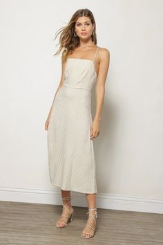 MARLEY MIDI DRESS – Line & Dot Beige Square Neck Midi Dress For Party, Beige Midi Slip Dress For Date Night, Spring Midi-length Lined Slip Dress, Sundress Style Lined Midi Dress For Brunch, Lined Dress With Straight Neckline For Date Night, Lined Straight Neckline Dress For Date Night, Lined Midi Slip Dress With Fitted Bodice, Chic Beige Midi Slip Dress, Knee-length Sundress Midi Dress For Cocktail