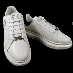 Made In Italy Leather Upper Leather Lining Rubber Sole Hand Made Sneakers Luxury Custom White Sneakers With Embossed Logo, Luxury White Custom Sneakers With Embossed Logo, Luxury Streetwear Sneakers, Luxury White Custom Sneakers With Contrast Sole, White Formal Sneakers With Contrast Sole, White Custom Leather Sneakers With Embossed Logo, White Leather Sole Sneakers For Formal Occasions, White Formal Sneakers With Round Toe, White Sneakers With Textured Sole