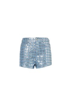 Sequin embellished hotpant shorts.  Classic blue wash.  High rise.  Five pockets.  Front fly fastening. Pair with our Theo Denim Cropped Sequin Top﻿ 70% Cotton, 30% Polyester. Lining: 100% Cotton. Cool hand wash only. Trendy Sequined Shorts For Summer, Trendy Short Sequined Bottoms, High-waisted Sequin Shorts For Summer, Trendy Sequined Shorts For Spring, Summer High-waisted Sequin Shorts, Sequined Short Bottoms For Spring, Sequin High-waisted Shorts For Summer, Sequined High-waisted Shorts For Summer, Short Sequined Bottoms For Spring