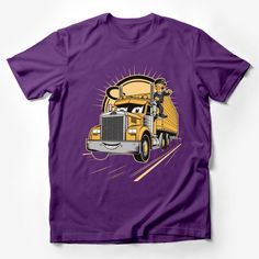 Cartoon Truck Driver T-Shirt, Kids Fun Transportation Tee, Boys Graphic Dump Truck Shirt, Yellow Truck Illustration Apparel Male T-Shirt Custom graphic T-Shirt.Customize your color Cartoon Truck, Truck Illustration, Yellow Truck, Truck Shirt, Cartoon Tops, Fox Shirt, Truck Shirts, Space Shirts, Warriors T Shirt