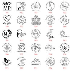 the logos and emblems for different businesses, such as florists, flowers, plants