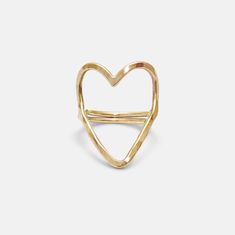 They're back! Handmade 'Open Heart' ring designed by Amy Nordstrom exclusively for Collective Hearts. - 14k gold-filled - Handcrafted in Northern California - Adjustable, fits size 5.5 to 8 Each piece is hand cut, shaped, soldered and polished making each ring unique. You may experience a slight color difference in places the metal has been soldered. Our Open Heart Ring reminds us to lead with love, kindness and affection. Whether you are married or single, wearing this ring presents us with the Lead With Love, Wedding Fits, Body Decor, Jewelry Wax, Open Heart Ring, Dot Necklace, Gold Bond, Open Heart, Ring Unique