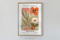 Abstract flower poster design Poster Design Flower, Flower Poster Design, Flat Flowers, Poster Advertisement, Pastel Style, Flower Poster, Danish Pastel, Custom Poster