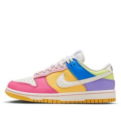 Shop (WMNS) Nike Dunk Low 'Multi-Color' FD9923-111 at KICKS CREW — your go-to for authentic, stylish sneakers. Whether for fashion, performance, or collection, find your perfect pair with us. Nike Dunk Low Multicolor, Preppy Nikes, Colorful Dunks, Preppy Jordans, Colorful Nikes, Neon Nike Shoes, Pretty Sneakers, Colorful Sneakers, Jordan Shoes Girls