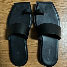 Gently Worn Rick Owens Men’s Bevel Sandals In Black Calfskin/Rubber. Size 45 Eu/12us, The Length Is True To Size But Runs Narrow In Sole. Worn About Half A Dozen Times, With Minor Wear To Uppers, Leather Insole And Bottom Sole. Any Imperfections Are Shown In Photos But On The Foot They Look Barely Worn. Box And Dust Bag Included. Sleek Leather Sandals With Rubber Sole, Sleek Leather Slip-on Sandals, Sleek Leather Flat Sandals, Sleek Flat Leather Sandals, Sleek Leather Sandals With Flat Heel, Sleek Leather Closed Toe Sandals, Rick Owens Shoes, Rick Owens Men, Rick Owens