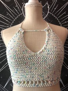 🖤CUSTOM ORDERS WELCOME🖤 100% cotton crochet top. Hand wash or machine wash on delicate. I also recommend using a garment bag. Lay flat to dry. US size small. Approximately 10 inches tall and 18.5 inches wide with tie in the back.  Measurements are taken flat (not stretched). Pattern by Mermaid Cat Summer Cotton Tops With Crochet Lace, Summer Cotton Halter Top With Crochet Trim, Fitted Cotton Crochet Top, Fitted White Crochet Tops, Fitted Cotton Crochet Top For Spring, White Fitted Crochet Tops, Crochet Halter Neck Top For Spring, Summer Crochet Cotton Halter Top, Summer Cotton Crochet Halter Top