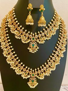 Discover the traditional elegance of the Guttapusalu Necklace. Handcrafted in India, this intricate piece adds a touch of culture to any outfit. Elevate your style with the beauty and craftsmanship of Indian jewelry. Jewellery Care- Keep the jewelry dry, avoid heat and contact with perfumes & water. Elegant Jewelry For Navratri Puja, Elegant Jewelry For Puja And Navratri, Kundan Bridal Necklace For Rituals In Temple Style, Temple Style Kundan Bridal Necklace For Rituals, Temple Jewelry Bridal Necklace With Tilla For Rituals, Intricate Bridal Necklace For Rituals At Diwali, Kundan Bridal Necklace With Intricate Design For Rituals, Traditional Hand Set Jewelry For Puja, Elegant Kundan Necklace For Rituals