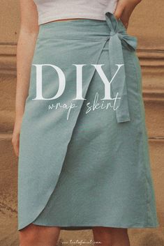 a woman wearing a skirt with the words diy on it