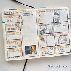 Bullet Journal® weekly spread #bulletjournalweeklylog Bullet Journal Period Tracker, Weekly Log, Journal Weekly Spread, Bullet Journal Monthly Spread, Bullet Journal For Beginners, Journal Weekly, Diy Agenda, Bullet Journal Weekly