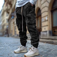 Season:Spring   Fall,Winter; Fabric:Polyester; Gender:Men's; Style:Fashion,Streetwear; Occasion:Daily,Casual,Outdoor; Fit Type:Regular Fit; Function:Warm,Comfort; Waistline:Mid Waist; Pattern:Plain; Design:Drawstring,Multi Pocket,Elastic Waist; Pants Type:Trousers,Cargo Pants,Casual Pants,Jogger Pants,Corduroy Pants; Fly Type:Drawstring,Elasticity; Front page:FF; Listing Date:10/17/2024; Pants Length:Full Length Winter Streetwear Bottoms With Drawstring, Baggy Drawstring Pants For Winter, Winter Baggy Pants With Drawstring, Winter Straight Leg Joggers With Pockets, Winter Joggers With Pockets And Straight Leg, Winter Drawstring Pants For Streetwear, Corduroy Cargo Pants, Plus Size Mens, Mens Cargo