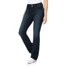 The Luscious Curvy Bootcut is our throwback inspired mid rise fit in soft stretch denim. The forever flattering fit from season to season! Whether youre looking for your go to jeans in a fresh wash or you want to try a new fit entirely, WallFlower has a little something for everyone! We are size inclusive (standard, curvy and plus), which means  great jeans for all women. Period Size: 17.  Color: Blue.  Gender: female.  Age Group: adult. Womens Jeans Bootcut, Warm Pants, Winter Jeans, Denim Jeggings, Lined Jeans, Juniors Jeans, Denim Flares, Plus Size Jeans, Wide Leg Denim