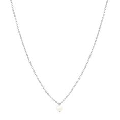 Gold vermeil, sterling silver Delicate link chain with simple freshwater pearl pendant Approximately 16 inches adjustable to 18 inches SAN-008 (GV/PRL) Classic White Chain Necklace With Pearl Charm, Classic Pearl Clavicle Chain Necklace, Classic White Pearl Drop Chain Necklace, Modern White Pearl Necklace, Classic Pearl Charm Necklace With Pearl Pendant, Classic Pearl Charm Necklace With Pearl Drop, Dainty White Charm Necklace With Cable Chain, Classic Pearl Chain Necklace With Pearl Pendant, Classic Pearl Charm Necklace With Pearl Chain