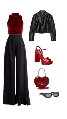 Valentine Outfits, Stile Casual Chic, Mode Shoes, Steal The Spotlight, Elegantes Outfit, Mode Inspo, Red Outfit, Looks Chic, Fancy Outfits