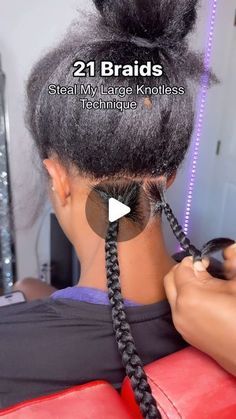 How To Part For Jumbo Knotless Braids, Braids That Take 2 Hours, Big Knotless Box Braids With Heart, Quick And Easy Braiding Styles For Black Women, Braid Hairstyles For Athletes, Braided Hairstyles Jumbo Box Braids, Jumbo Twist Parting, 10 Braids Hairstyles Black, Braids In A Mohawk Style