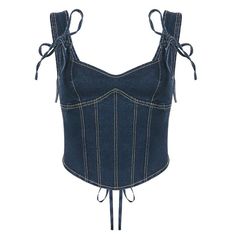 Like It's 2003 Y2K Denim Corset | BOOGZEL CLOTHING – Boogzel Clothing Aesthetic Corset Top, Aesthetic Corset, Retro Summer Outfits, Elegant Y2k, E Girl Clothes, Denim Corset Top, Artsy Outfit, Stitch Clothes, Lace Up Top