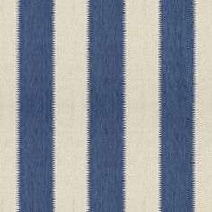 blue and white striped fabric with vertical stripes