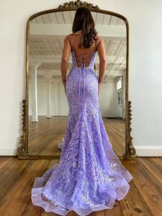 Lilac Prom Dresses, Prom Dresses Sparkly, Mermaid Gown Prom, Prom Dress Long, Corset Dress Prom, Long Evening Dress, Lace Prom Dress, Prom Dresses Sleeveless, Backless Prom Dresses