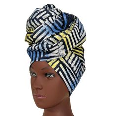 This beautiful Head Wrap head scarf is made of 100% cotton African fabric, Adire, and is hand-dyed for a unique and vibrant pattern. Measuring 72 inches in length and 21 inches in width, it is a versatile accessory that can be worn in various ways. The scarf is suitable for women of all ages and can be worn to complement any outfit. It is easy to care for, as it is hand and machine-washable. This item is handmade in Nigeria and features accents that add to its African character. It is a must-hav Bohemian Blue Headwrap For Summer, Blue Bohemian Headwrap One Size, Adjustable Yellow Bohemian Headwrap, Blue Casual One-size Headwrap, Cotton Head Scarf, Blue Bohemian One-size Headwrap, Traditional Yellow Adjustable Headwrap, Multicolor Headwrap For Beach, One Size, Handmade Multicolor One-size Headwrap