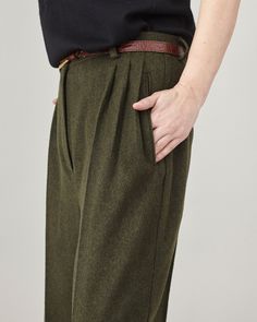 Casual Wool Pants, Vintage Trousers Women, Dress Pants For Women, Handmade Pants, Winter Trousers, Green Trousers, Vintage Trousers, Warm Pants, Cashmere Dress