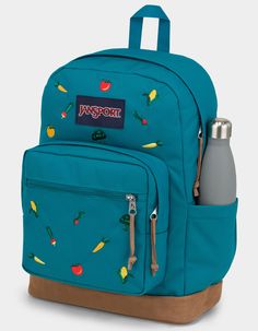 JANSPORT Right Pack Expressions Backpack - EMBROIDERED VEGGIES | Tillys Back To School Functional Backpack With Adjustable Straps, Sporty Back To School Bags With Functional Pockets, Sporty Backpack With Functional Pockets For Back To School, Sporty School Bag With Functional Pockets, Sporty Backpack With Pockets For Outdoor Activities, Sporty Standard Backpack For Back To School, Casual Sports Backpack With Functional Pockets, Functional Outdoor Bags For Back To School, Functional Back To School Outdoor Bags