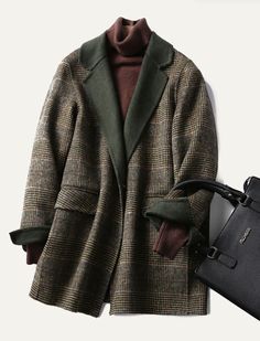 Mode Tartan, Winter Coat For Women, Blue Winter Coat, Cashmere Jacket, Wool Coat Women, Velvet Coat, Coat For Women, Plaid Coat, Coat Women