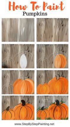 how to paint pumpkins with step by step instructions