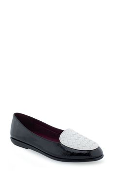 Inspired by an iconic Venetian loafer silhouette, the Brielle conveys an elegant, streamlined aesthetic. Woven embellishment complements the look with a refined textured effect. Stitch 'N Turn technology assures an endlessly flexible, comfortable fit. 3/4" heel Apron Slip-on style Faux leather upper, manmade sole Imported Loafer Women, Loafers For Women, Flat Shoes Women, Nordstrom Rack, Apron, Leather Upper, Comfort Fit, Loafers, Faux Leather