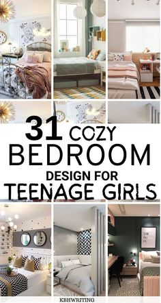 bedroom design for teenage girls with text overlay